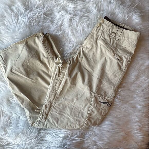Burton Women's Beige Snow Pants Size M Winter Adjustable Waist Skiing Snowboard - Picture 1 of 16